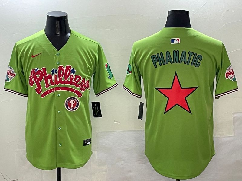 Men Philadelphia Phillies Blank Green Five generations Joint Name 2025 Nike MLB Jersey style 3